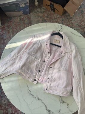 Light Pink Women's Denim Jacket - free people